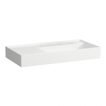 Praustuvas Laufen KARTELL 900x460x120 mm, platus kraštas kairėje, be angos maišytuvui, be perlajos 
